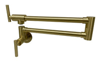 Thumbnail for 2023 Brushed Gold Kitchen tap Wall Mounted Pot Filler Single Cold Water inlet