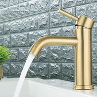 Thumbnail for 2020 New slim round style basin mount tap low faucet matte black tap mixer spout