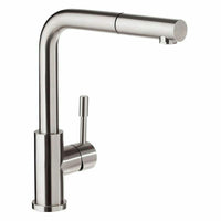Thumbnail for 2023 Brushed Nickel Stainless steel L shape pull out with spray function spring kitchen mixer tap faucet Stainless steel Made PVD plated