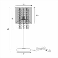 Thumbnail for Emilia Table Lamp with Acrylic Drops - Grey Shade