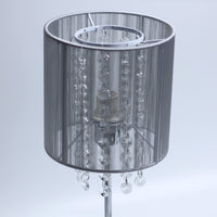 Thumbnail for Emilia Table Lamp with Acrylic Drops - Grey Shade