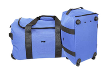 Thumbnail for 60L FIB Wheeled Travel Duffle Duffel Bag Luggage - Medium (Blue)