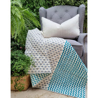 Thumbnail for GOTS Certified Organic Cotton Reversible Baby Quilt (100x120cm) - Little Fish (Blue)
