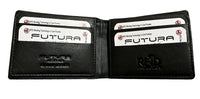 Thumbnail for Futura Mens RFID Leather Fold Over Wallet w/ Gift Box - Black
