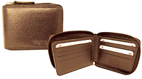 Thumbnail for Futura Leather Zip Around Mens Genuine Leather Wallet w/ RFID Protection - Tan