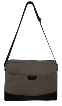 Thumbnail for FIB Byron Canvas Laptop Messenger Bag Travel Shoulder Sling - Brown