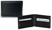 Thumbnail for Futura Mens RFID Protected Slim Genuine Leather Wallet - Black