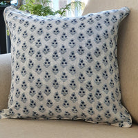 Thumbnail for Kolka Navy Boota Soft Cotton Voile Decorative Cushion High Quality - Ruby