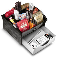 Thumbnail for CEP Deluxe Tea Coffee Storage Home Office Organiser Distributor Tray - Black