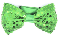 Thumbnail for GLITTER SEQUIN BOW TIE Costume Fancy Dress Dance Fancy Shiny Party Bowtie - Green