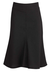 Thumbnail for Womens Fluted 3/4 Length Below Knee Skirt Work Business - Black - 26