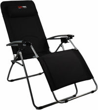 Thumbnail for BlackWolf Folding Reclining Lounger Chair Quick Fold Down - Jet Black