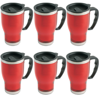 Thumbnail for 6x Explorer Mug Travel Cup Stainless Steel Insulated Coffee Thermal Bottle - Red