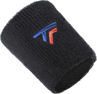 Thumbnail for Tecnifibre Tennis XL Wristband Wrist Bands Sweatband Sport Squash Cotton - Black