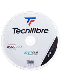 Thumbnail for Tecnifibre Razor Code Tennis String Reel 1.25mm 17 Gauge 200m Coil - White Strings