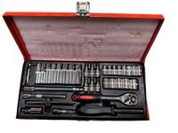 Thumbnail for 37 Piece Ratchet Socket Wrench Set Screwdriver Bits Extension Hex Chrome Vanadium