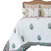 Thumbnail for Kolka Kaner Coverlet Bedspread Quilt Bed Doona - Ruby (Queen 210cm x 210cm Size)