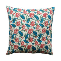 Thumbnail for Kolka Kumudani Quilted Euro Sham Quilted Front & Envelope Tie-Back Closure- Blue