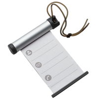 Thumbnail for Funky Luggage Cylinder Tag Rollout Label for Address Details - Silver/Grey