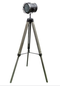 Thumbnail for 139cm Nautical Tripod Floor Lamp w Steel Grey Lamp Head Searchlight Spot Light Modern