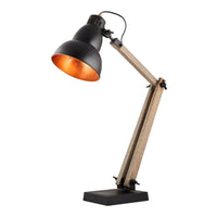 Thumbnail for Faroe Scandi Modern Natural Wooden Table Lamp Rustic Retro Designer Vintage