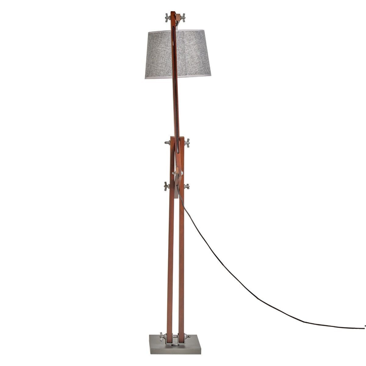 156cm Large Bamboo Floor Lamp Modern Vintage Wooden Light Antique Shade - Cherry