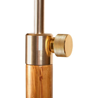 Thumbnail for 165cm Large Extendable Bamboo Tripod Floor Lamp Linen Shade Shelving