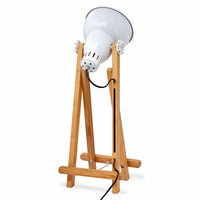 Thumbnail for 61cm Bamboo Easel Table Lamp Modern Scandi Designer Desk Light Bedroom Office