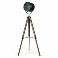 Thumbnail for 153cm Nautical Tripod Floor Lamp w Matte Grey Lamp Head Searchlight Spot Light