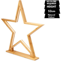 Thumbnail for 52cm Bamboo Star LED Table Desk Lamp Light Modern Designer - Natural