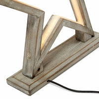 Thumbnail for 33cm Bamboo Star LED Table Lamp Light Modern Bedside - Antique Timber