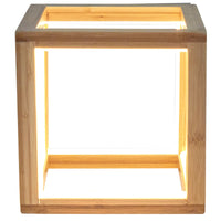 Thumbnail for Bamboo Cube LED Lamp Modern Light Minimalistic Scandi - Natural