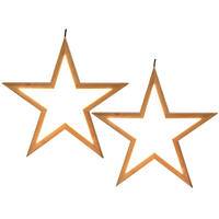Thumbnail for 2x Large Bamboo Star LED Hanging Lamp Light Home Decor Lighting  - Natural