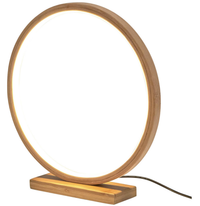 Thumbnail for Bamboo Single Ring LED Lamp Light Modern Scandi Minimalistic - Natural