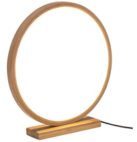 Thumbnail for Bamboo Single Ring LED Lamp Light Modern Scandi Minimalistic - Natural