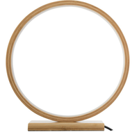 Thumbnail for Bamboo Single Ring LED Lamp Light Modern Scandi Minimalistic - Natural