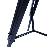 Thumbnail for LARGE TRIPOD FLOOR LAMP Linen Shade Modern Light Retro Wooden - Matte Black