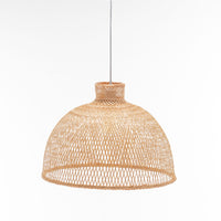 Thumbnail for Natural Hand Woven Bamboo Dome Pendant Lamp Hanging Light Rattan Style