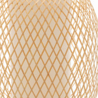 Thumbnail for Natural Woven Bamboo Oval Table Lamp Light Shade Boho Tropical Coastal