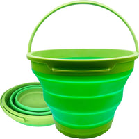 Thumbnail for 7 Litre Foldable Collapsible Silicone Bucket for Home/Hiking/Camping/Fishing - Green