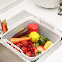 Thumbnail for Collapsible Strainer Foldable Fruit Veggies Wash Colander Travel Storage Basket