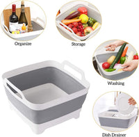 Thumbnail for Collapsible Strainer Foldable Fruit Veggies Wash Colander Travel Storage Basket