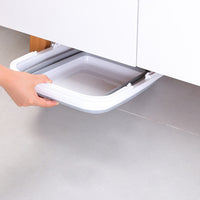 Thumbnail for 9L Collapsible Laundry Basket Washing Clothes w/Handles Bin Foldable - Grey/White