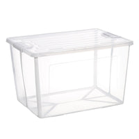 Thumbnail for 37 Litre Modular Clear Foldable Storage Box with Lid Plastic Tub Collapsible