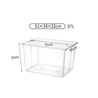 Thumbnail for 37 Litre Modular Clear Foldable Storage Box with Lid Plastic Tub Collapsible