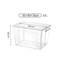 Thumbnail for 57 Litre Collapsible Modular Clear Foldable Storage Box with Lid Plastic Tub