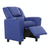 Thumbnail for Oliver Kids Recliner Chair Sofa Children Lounge Couch PU Armchair - Blue