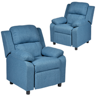 Thumbnail for Set of 2 Erika Navy Blue Adult Recliner Sofa Chair Blue Lounge Couch Armchair Furniture