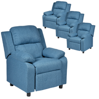 Thumbnail for 1 Set of 4 Erika Navy Blue Adult Recliner Sofa Chair Blue Lounge Couch Armchair Furniture