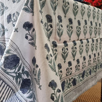 Thumbnail for Kolka Rectangle Square Tablecloth Table Cover Flower Pattern Dining Table Cloth - Grey
